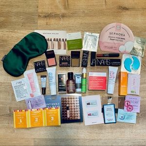 Giant makeup, hair and skincare deluxe sample bundle